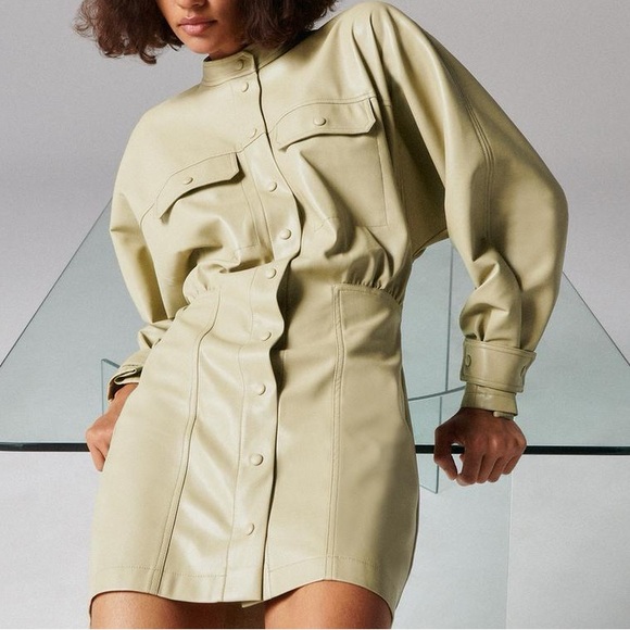 Zara Dresses & Skirts - Zara *NWT* Stylish XS vegan leather mini dress